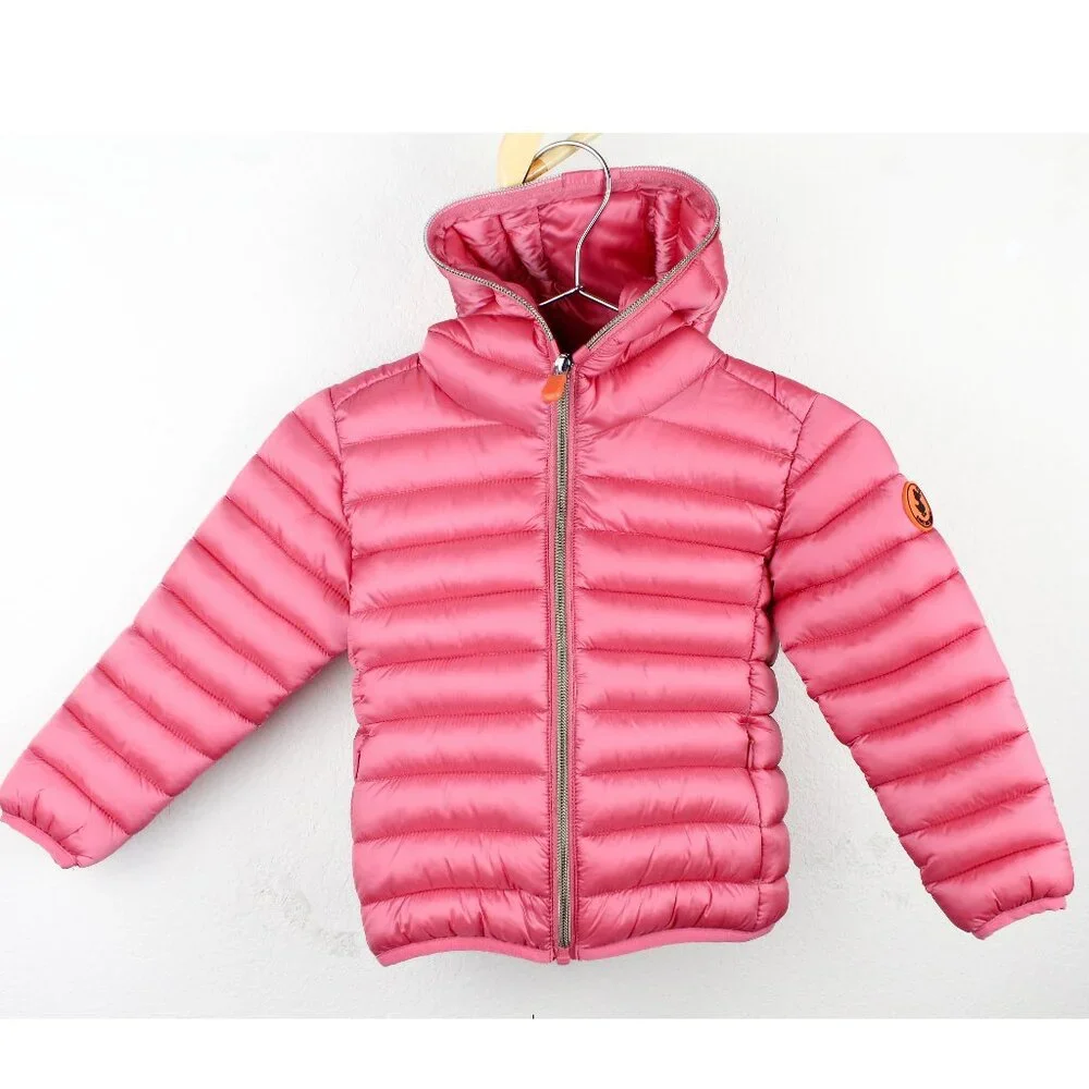 NWT Save The Duck Kids' Iris Shiny Hooded Puffer Jacket, Size 2T
